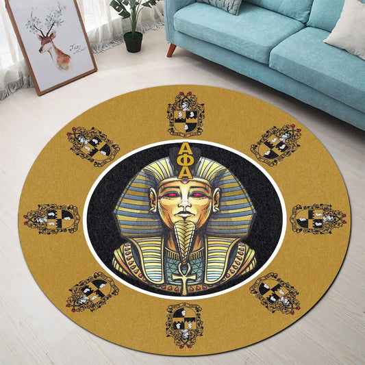 Alpha Phi Alpha King Pharaoh Round Carpet