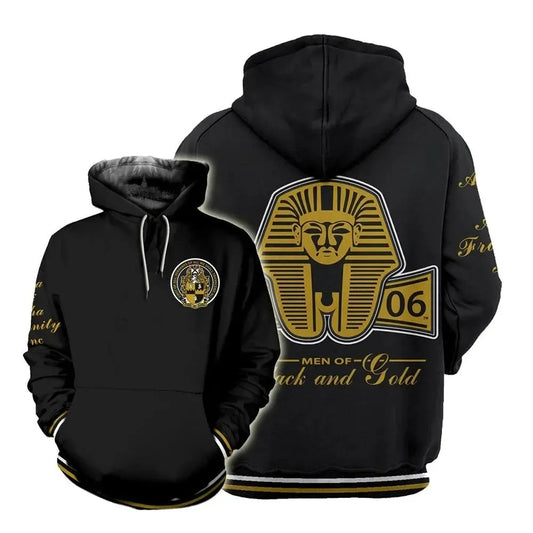 Black And Gold Alpha Phi Alpha Giza Pullover