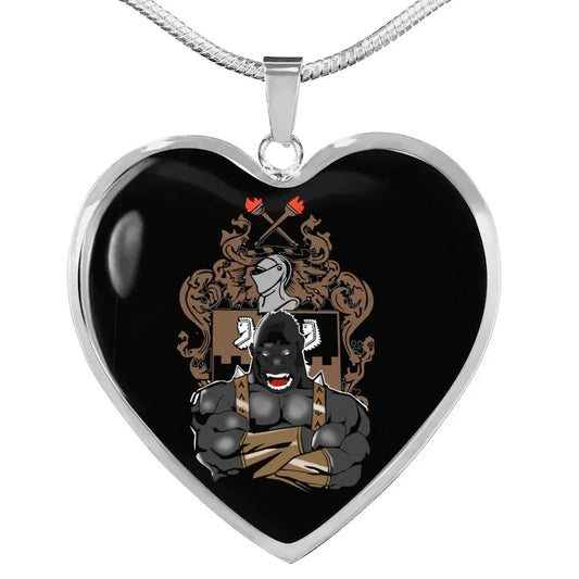Alpha Phi Alpha Monkey Luxury Necklace Heart