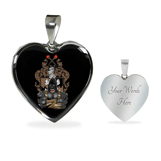 Alpha Phi Alpha Monkey Luxury Necklace Heart