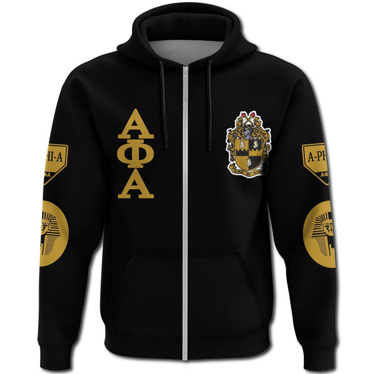 Shield Of Alpha Phi Alpha 1906 Zip Hoodie