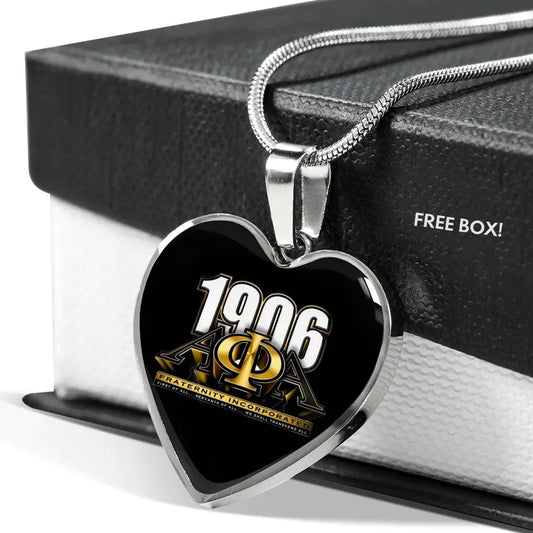 Alpha Phi Alpha 1906 Luxury Necklace Heart | Africazone.store