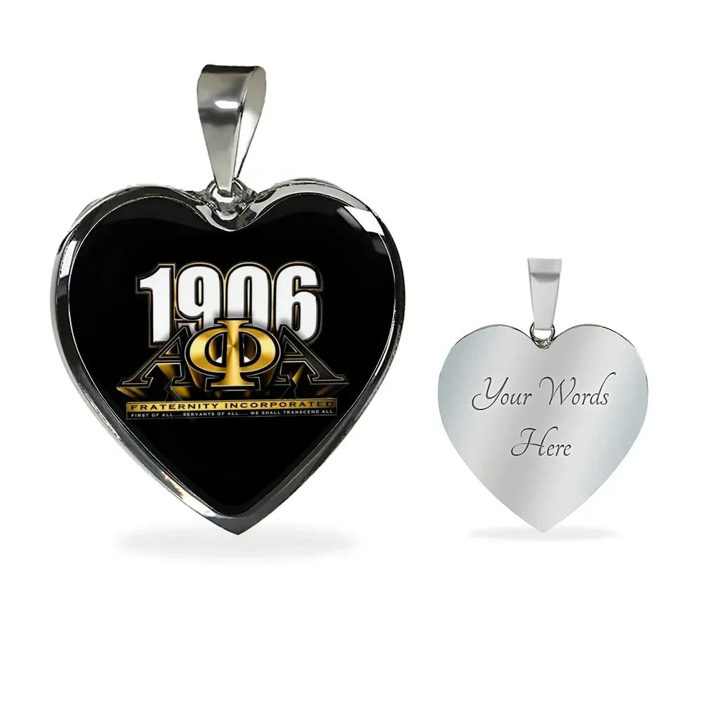Alpha Phi Alpha 1906 Luxury Necklace Heart