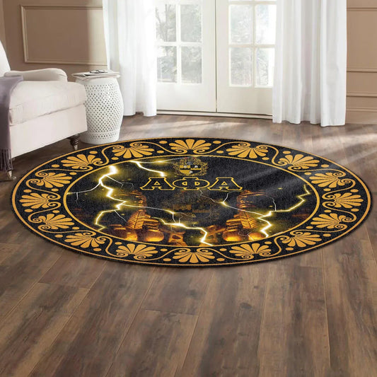 GetteeStore Carpet - Alpha Phi Alpha Fraternity Unique Style - Sphinx Round Carpet J5