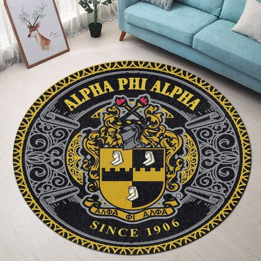 GetteeStore Carpet - ALPHA PHI ALPHA ROYAL VER2 ROUND CARPET J5