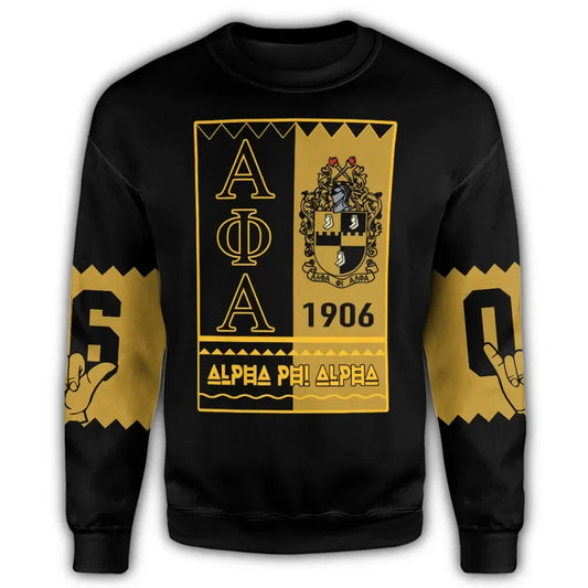 Alpha Phi Alpha Black Style Swaetshirt