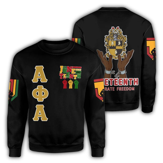 Alpha Phi Alpha Juneteenth Freedom Sweatshirt | Africazone.store