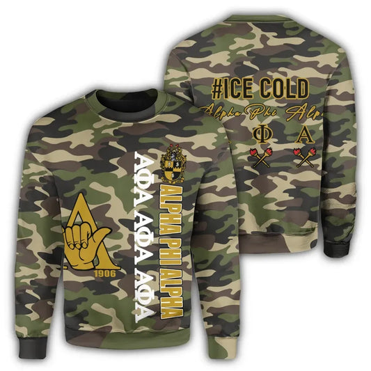 Alpha Phi Alpha Camouflage Style Sweatshirt | Africazone.store