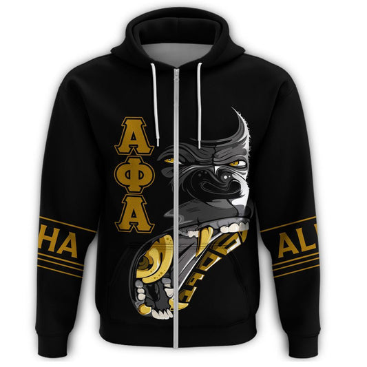 GetteeStore Hoodie - The Oldest And The Coldest Alpha Phi Alpha Zip Hoodie J5