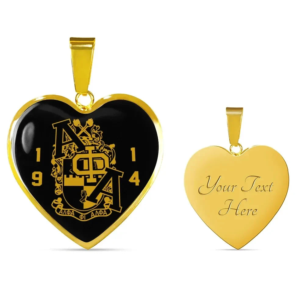 Alpha Phi Alpha Luxury Necklace Heart