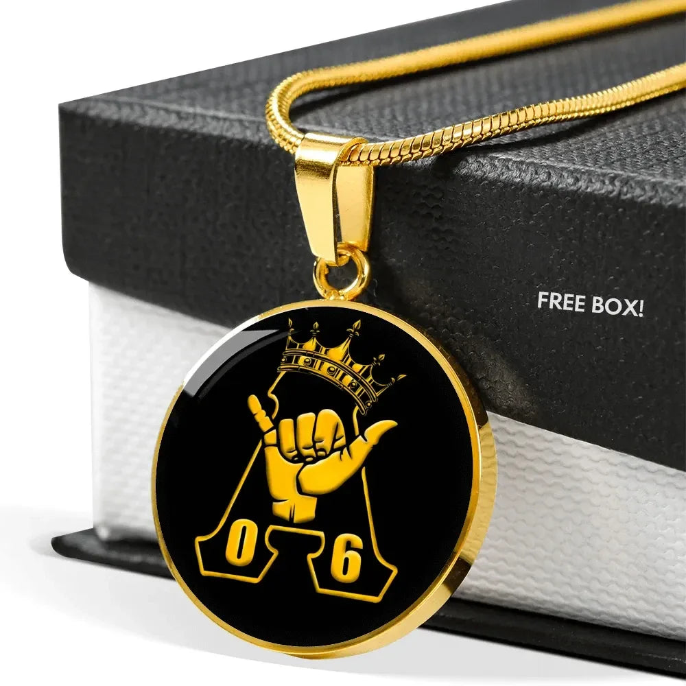 Alpha Phi Alpha Hand Luxury Necklace Circle