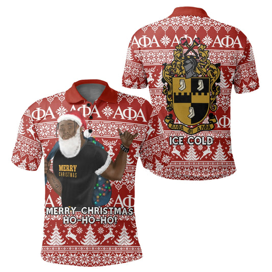 Africa Zone Polo Shirt - Christmas Alpha Phi Alpha Polo Shirt