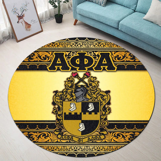 Alpha Phi Alpha Fraternity Vintage Vibes NO.1 Round Carpet