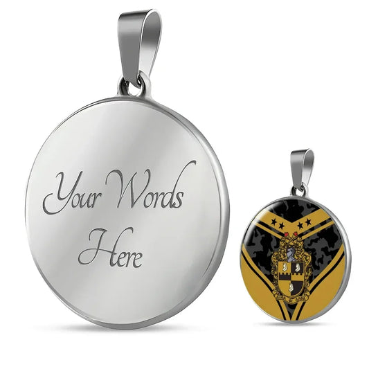 Alpha Phi Alpha Camouflage Luxury Necklace Circle