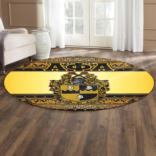 GetteeStore Carpet - Alpha Phi Alpha Fraternity Vintage Vibes NO.1 Round Carpet J5