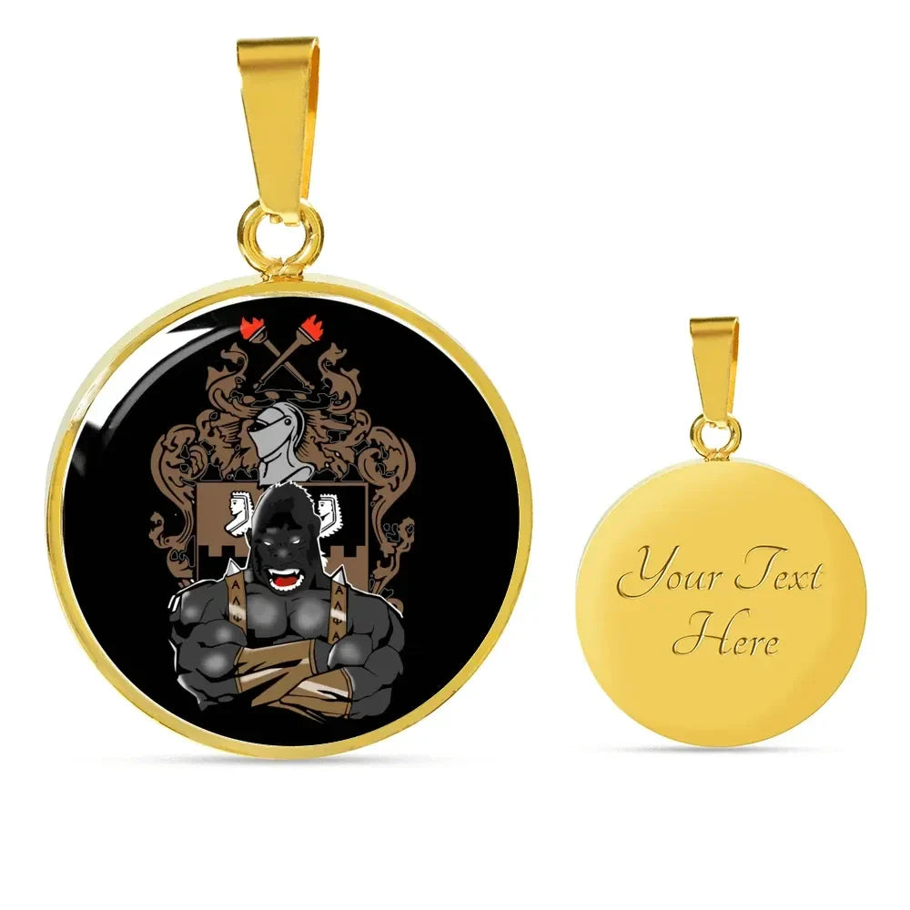 Alpha Phi Alpha Monkey Luxury Necklace Circle