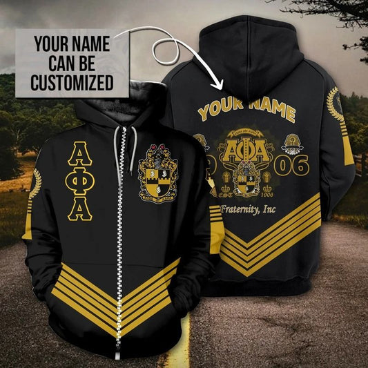 Personalized Pharaoh King Alpha Phi Alpha Zip Hoodie