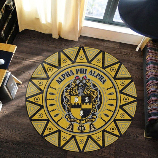 GetteeStore Carpet - ALPHA PHI ALPHA ROYAL ROUND CARPET J5