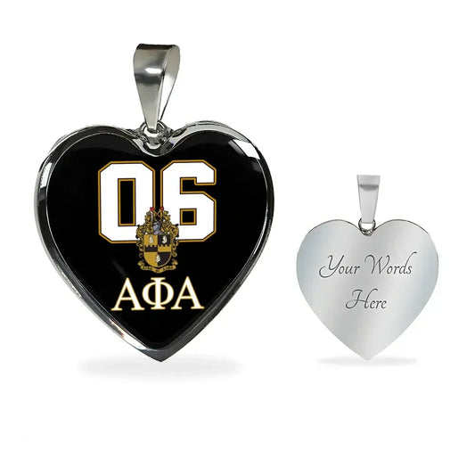 Alpha Phi Alpha 06 Luxury Necklace Heart