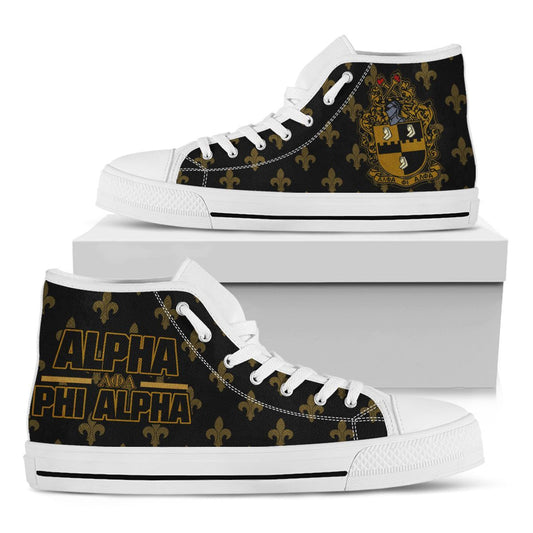 Alpha Phi Alpha Pattern High Top Shoes