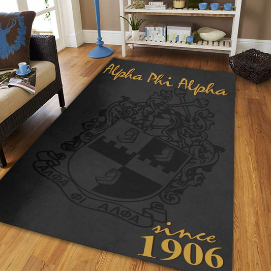 Alpha Phi Alpha Black Area Rug