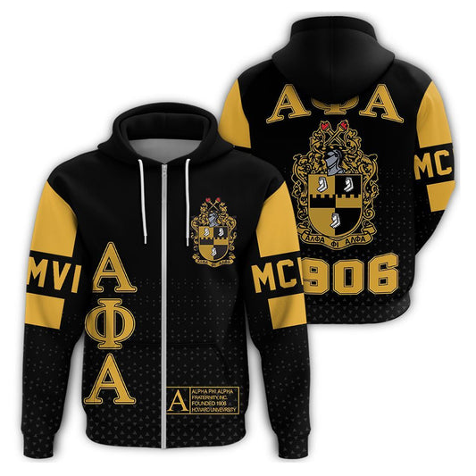 GetteeStore Hoodie - MCM Alpha Phi Alpha Zip Hoodie J09