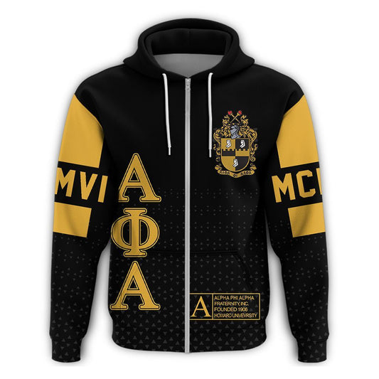 GetteeStore Hoodie - MCM Alpha Phi Alpha Zip Hoodie J09