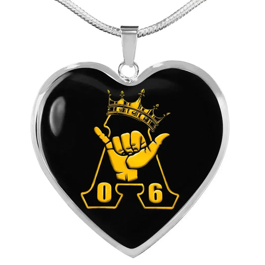 Alpha Phi Alpha Hand Luxury Necklace Heart