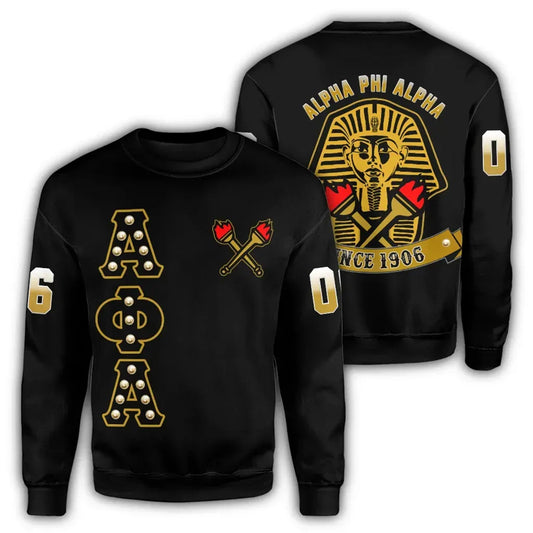 Alpha Phi Alpha Crystal Black Sweatshirt | Africazone.store
