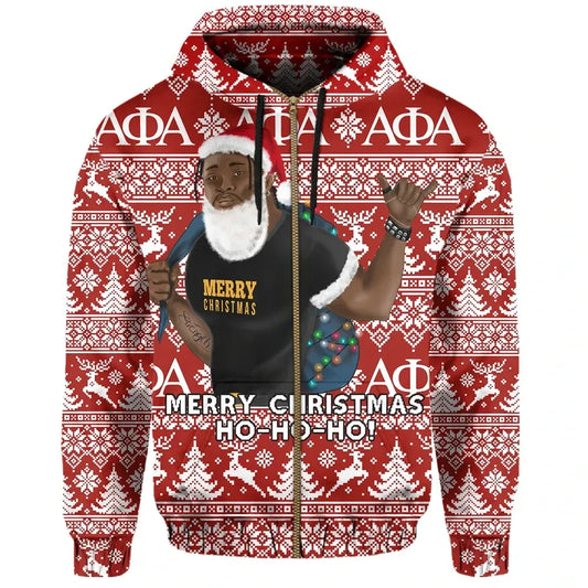 alpha phi alpha zip hoodie