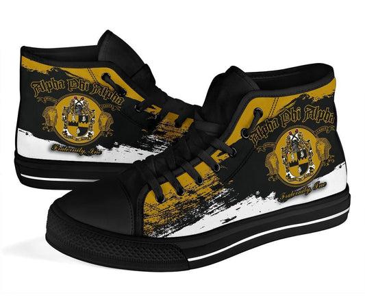 GetteeStore Footwear - ALPHA PHI ALPHA HIGH TOP SHOE PAINT STYLE A31