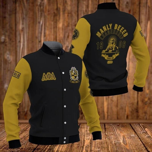 Leadership Alpha Phi Alpha Baseball Jacket | Getteestore.com