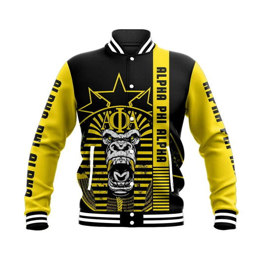 King Kong Alpha Phi Alpha Baseball Jacket | Africazone.store