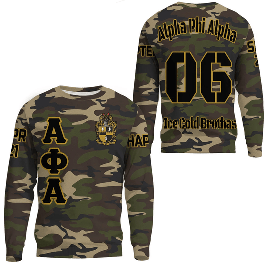 Alpha Phi Alpha Camouflage Sweatshirts | Africazone.store
