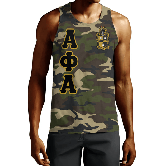 Alpha Phi Alpha Camouflage Men Tank Top | Africazone.store