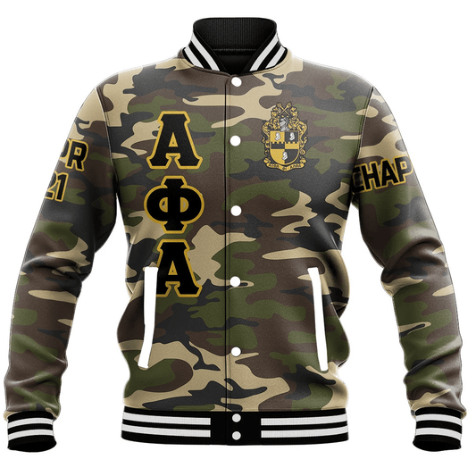 Alpha Phi Alpha Camouflage Baseball Jackets | Africazone.store