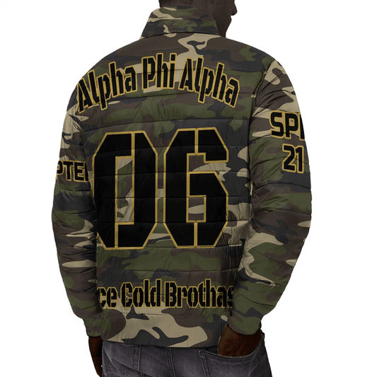 Alpha Phi Alpha Camouflage Padded Jacket| Africazone.store