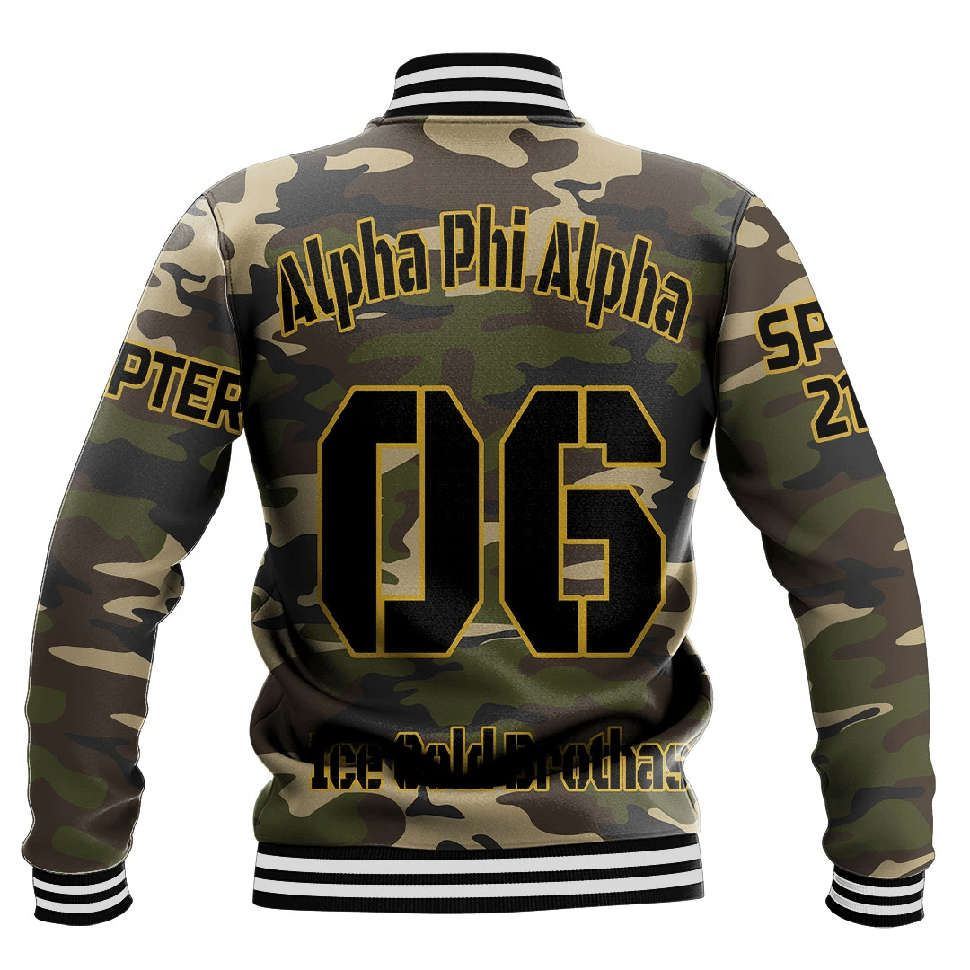Alpha Phi Alpha Camouflage Baseball Jackets | Africazone.store
