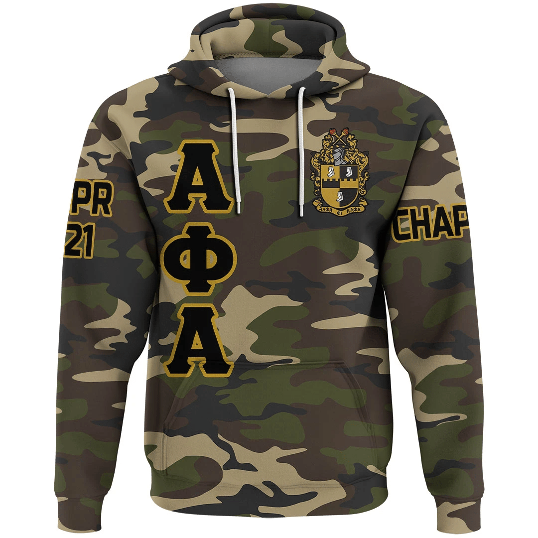 Alpha Phi Alpha Camouflage Hoodie | Africazone.store