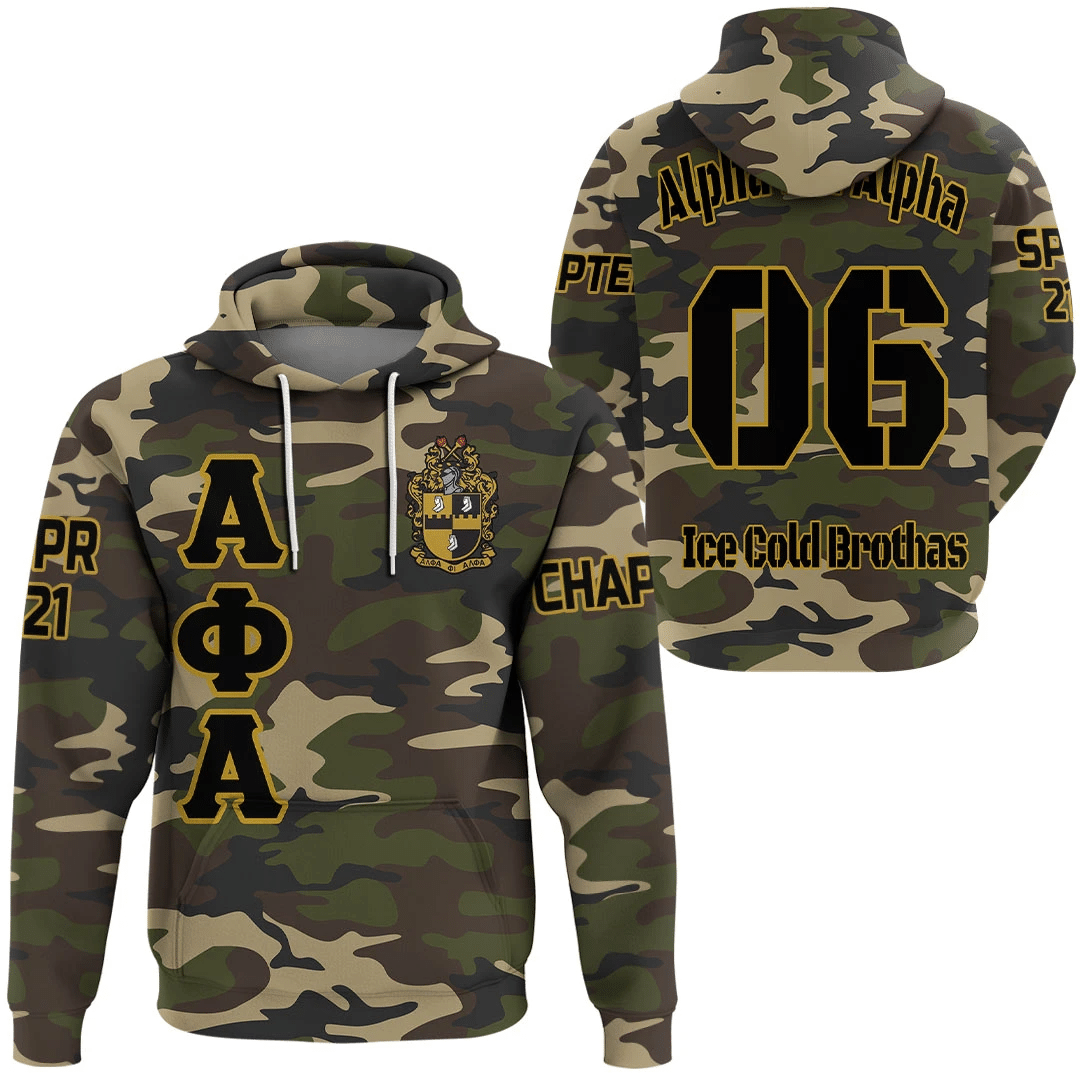 Alpha Phi Alpha Camouflage Hoodie | Africazone.store