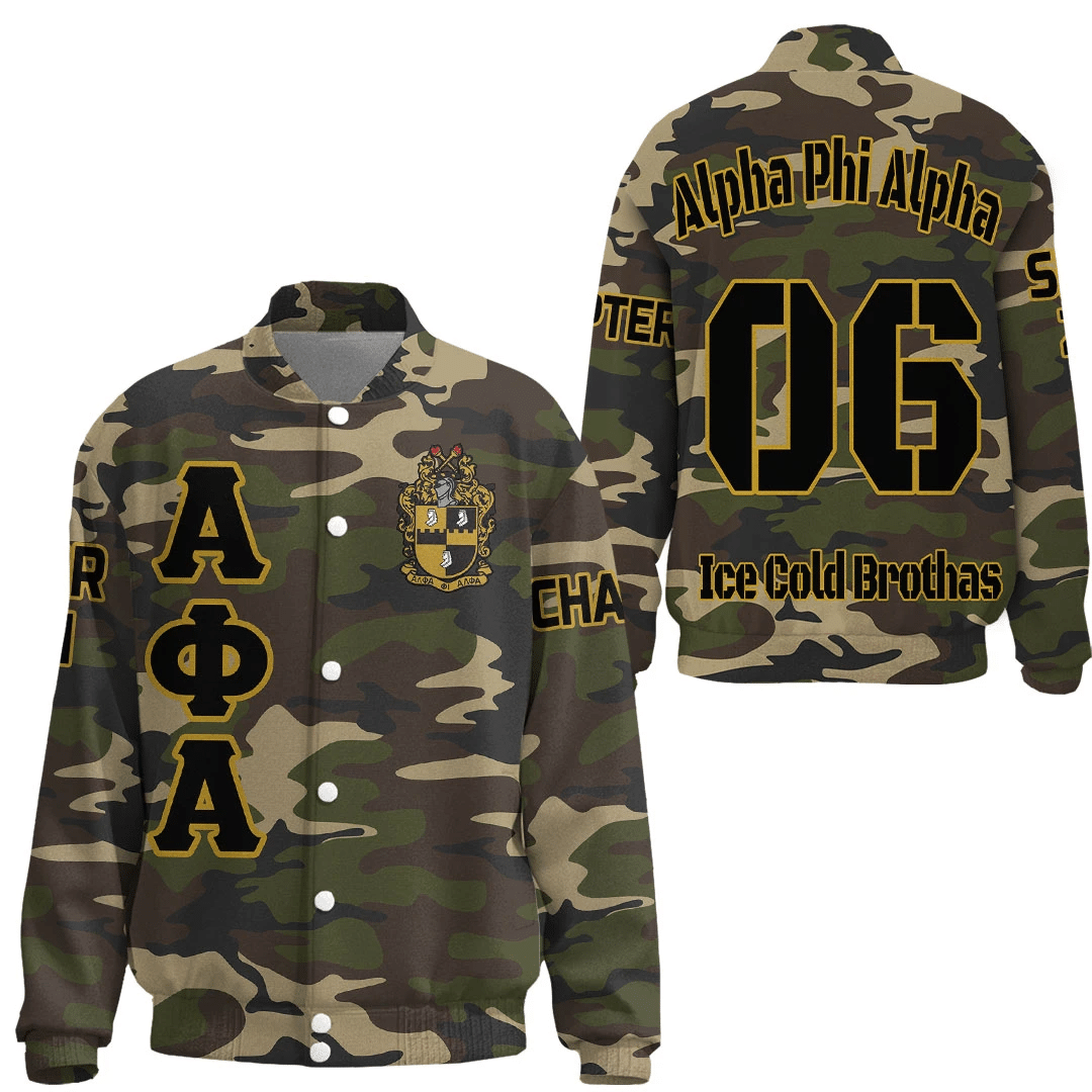 Alpha Phi Alpha Camouflage Thicken Stand-Collar Jacket | Africazone.store