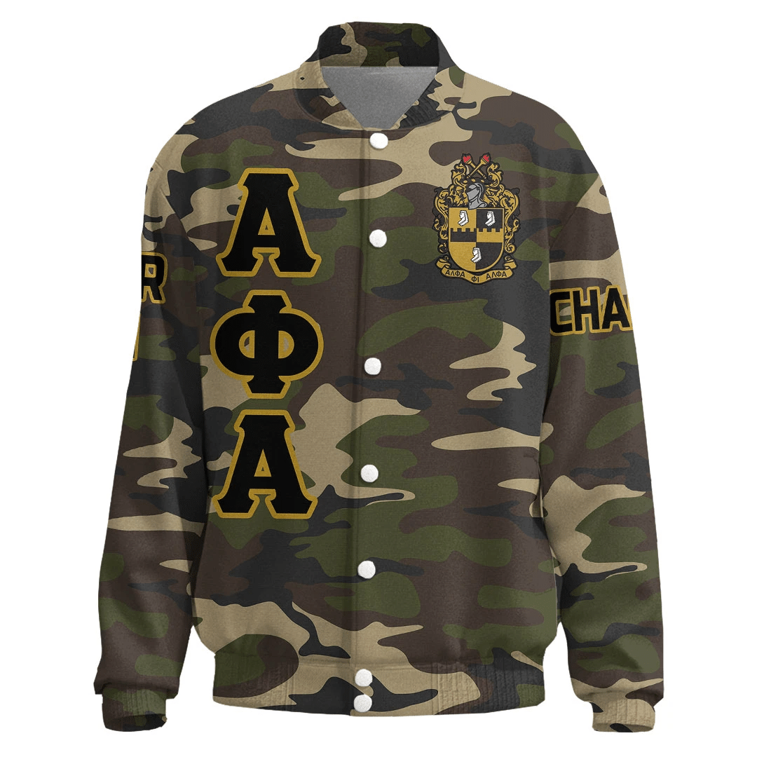 Alpha Phi Alpha Camouflage Thicken Stand-Collar Jacket | Africazone.store