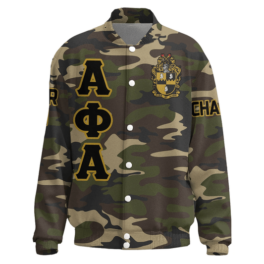 Alpha Phi Alpha Camouflage Thicken Stand-Collar Jacket | Africazone.store
