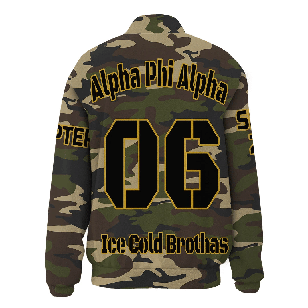 Alpha Phi Alpha Camouflage Thicken Stand-Collar Jacket | Africazone.store