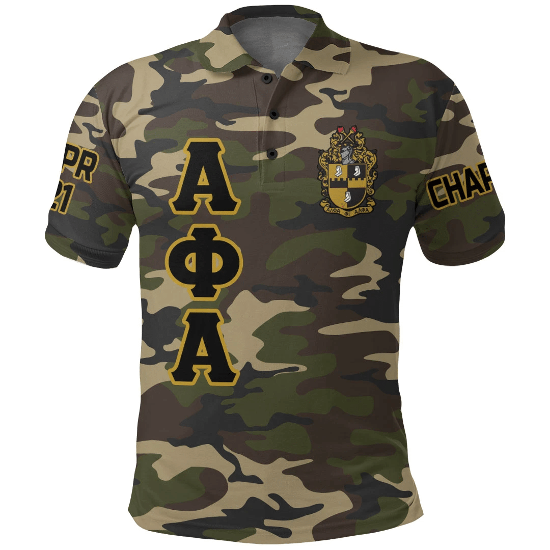 Alpha Phi Alpha Camouflage Polo Shirts | Africazone.store
