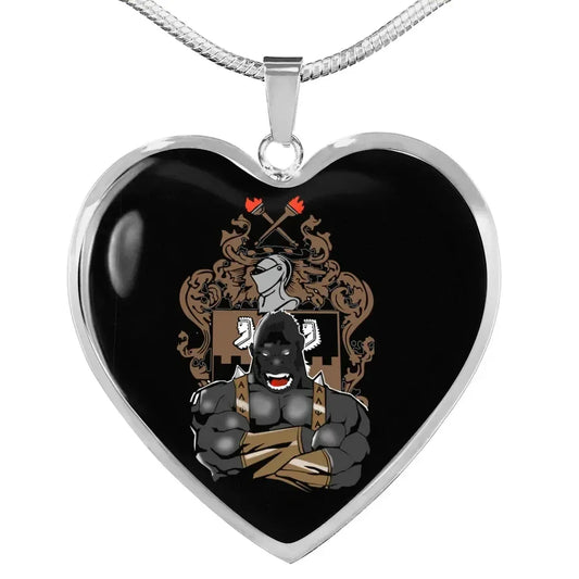 Alpha Phi Alpha Monkey Luxury Necklace Heart
