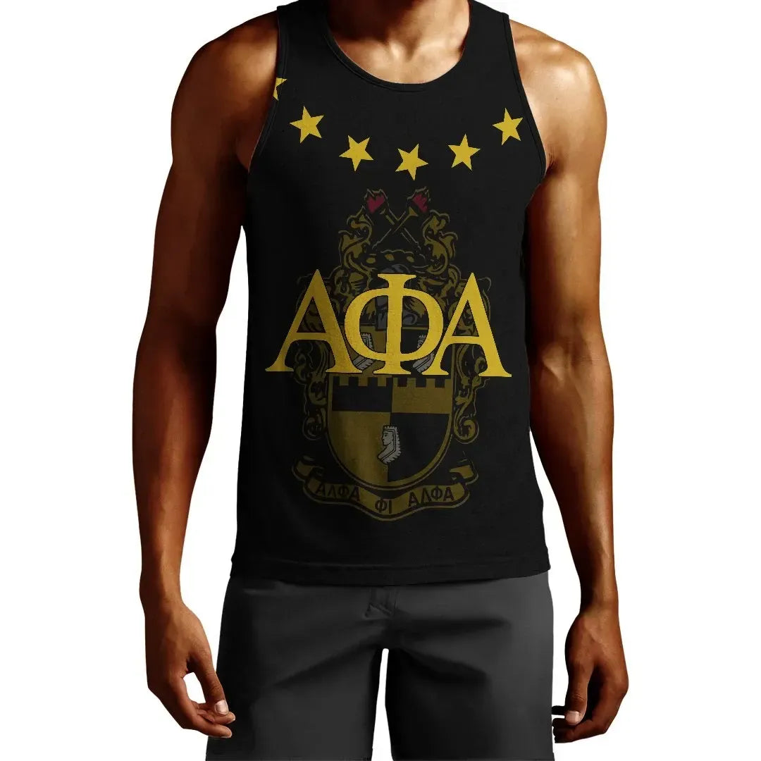 Personalised Stars Alpha Phi Alpha Men's Tank Top | Getteestore.com
