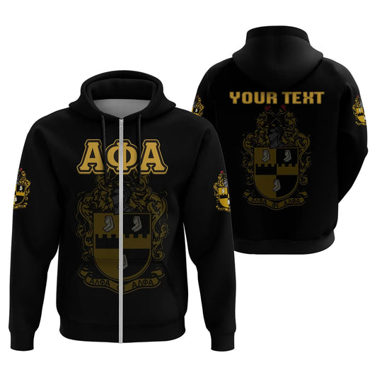 Personalised Alpha Phi Alpha Zip Hoodie | Getteestore.com
