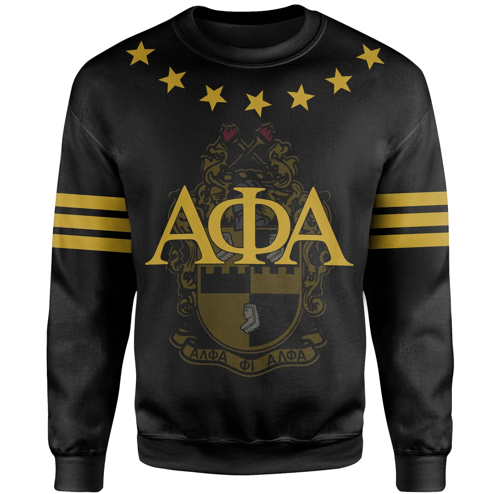 Personalised Stars Alpha Phi Alpha Sweatshirt | Getteestore