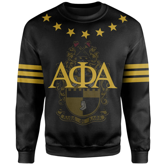 Personalised Stars Alpha Phi Alpha Sweatshirt | Getteestore